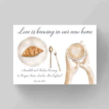 Love is Brewing New a Home Announcement